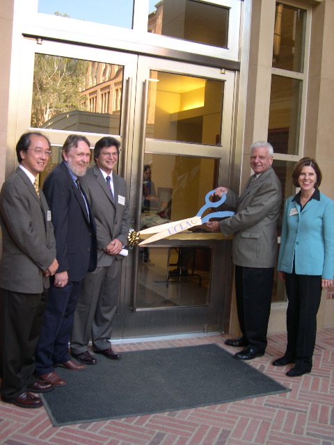 Dean Chan, Bill Robinson, Chair Rudnick, Chancellor Carnesale, Dean O'Brien.JPG