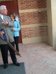 Chancellor Carnesale & Patricia O'Brien Exec Dean College.JPG